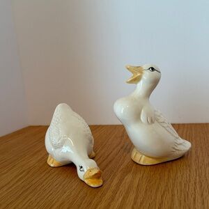 Charming Vintage Ceramic Duck Figurines